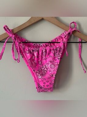 Wild Fable Pink Paisley Tie-Side Bikini Bottom NWT